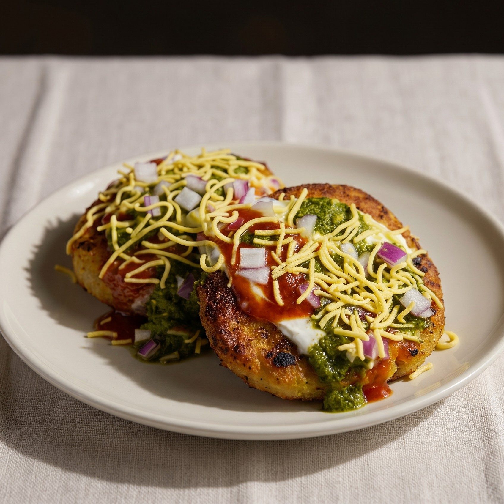 Aloo Tikki Chaat.